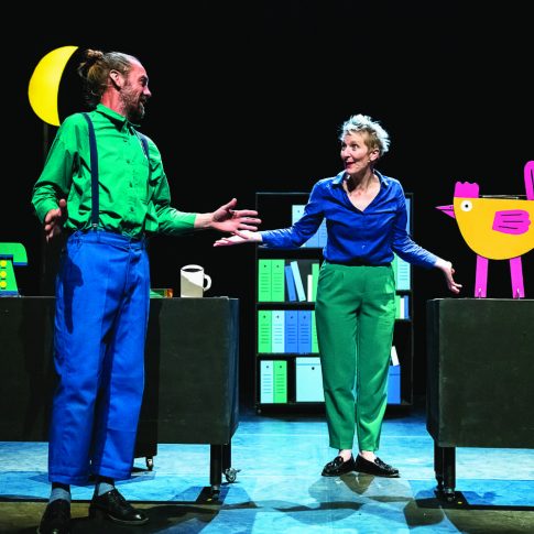 Une poule sur la lune